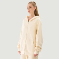 380GSM Unisex Heavyweight Brushed Fleece Full-zip Hoodie - thumbnail image 2