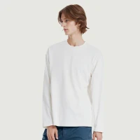 220GSM Unisex Crew Neck Long Sleeve T-shirt - thumbnail image 2