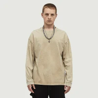 290GSM Unisex Loose Faded Long Sleeve - thumbnail image 1
