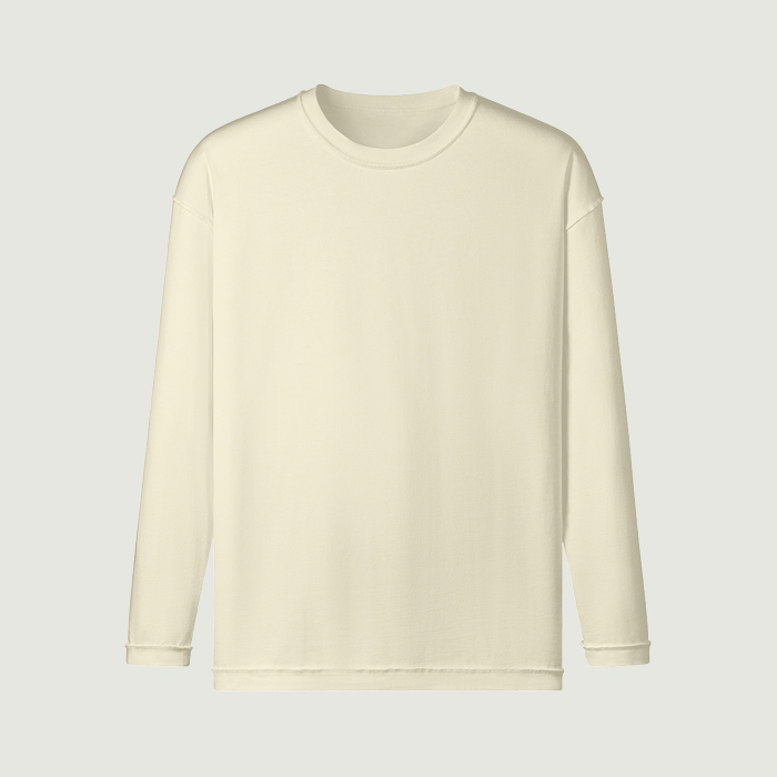 290GSM Unisex Reverse Seam Washed Long Sleeve T-shirt