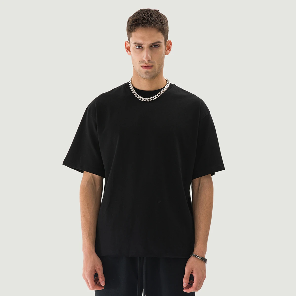 260GSM Unisex Raw Hem T-shirt - main image