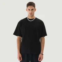 260GSM Unisex Raw Hem T-shirt - thumbnail image 1