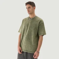 285GSM Unisex Oversized Snow Wash T-shirt - thumbnail image 3