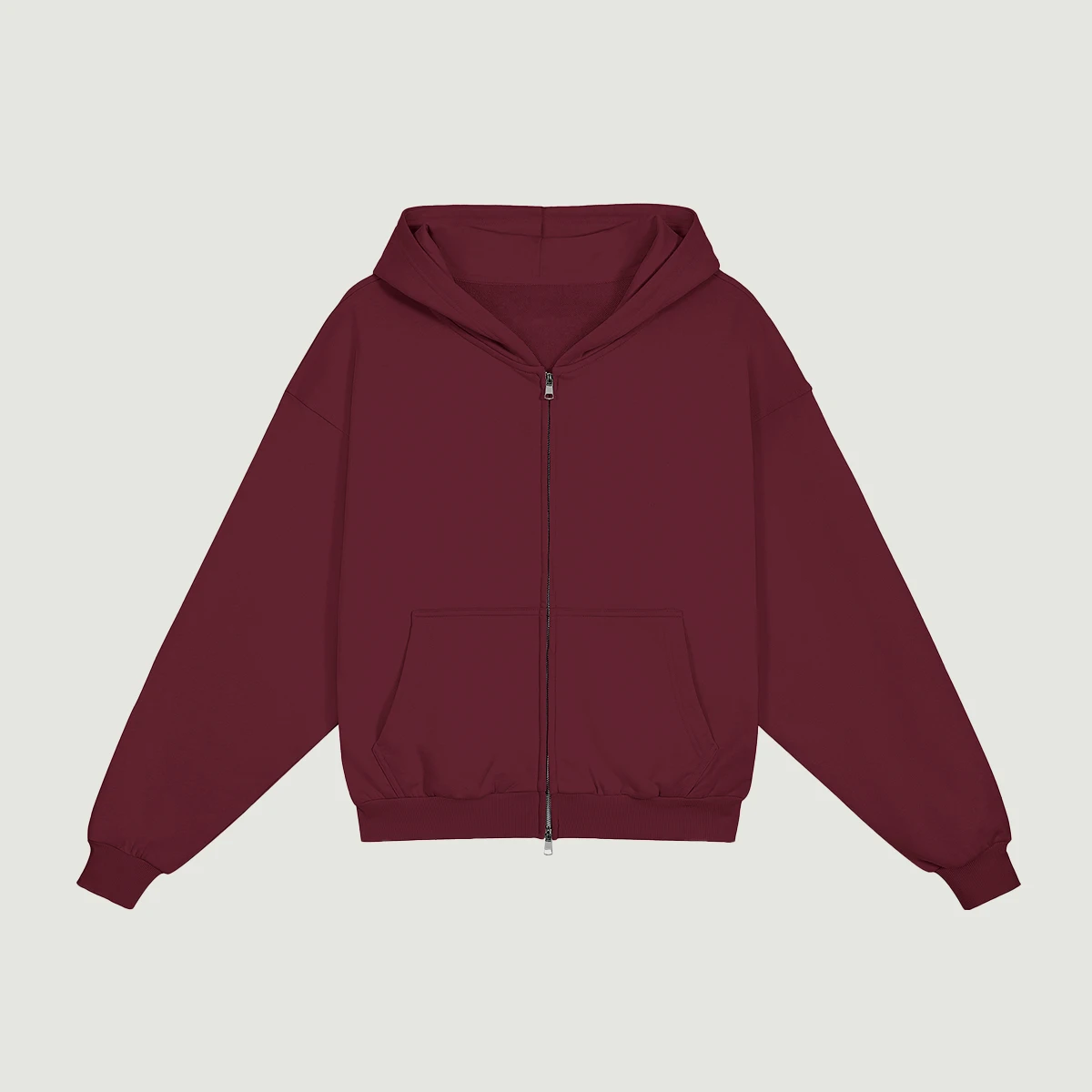 400GSM Unisex Heavyweight Tapered Full-Zip Balloon Hoodie - main image