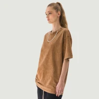 285GSM Unisex Oversized Snow Wash T-shirt - thumbnail image 3