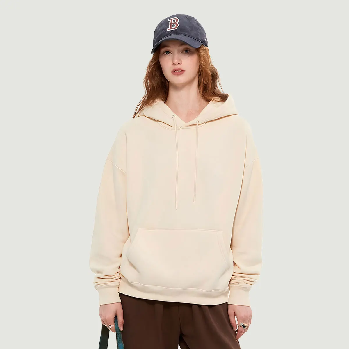 380GSM Unisex Fleece-lined Drawstring Hoodie - main image