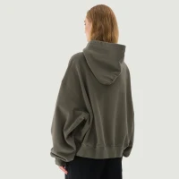 380GSM Unisex Brushed Fleece Boxy Hoodie - thumbnail image 2