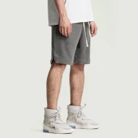 360GSM Unisex Clipped Corner Washed Sweat Shorts - thumbnail image 3