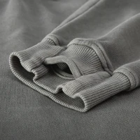 380GSM Unisex Washed Slit Hem Turtleneck Hoodie - thumbnail image 8