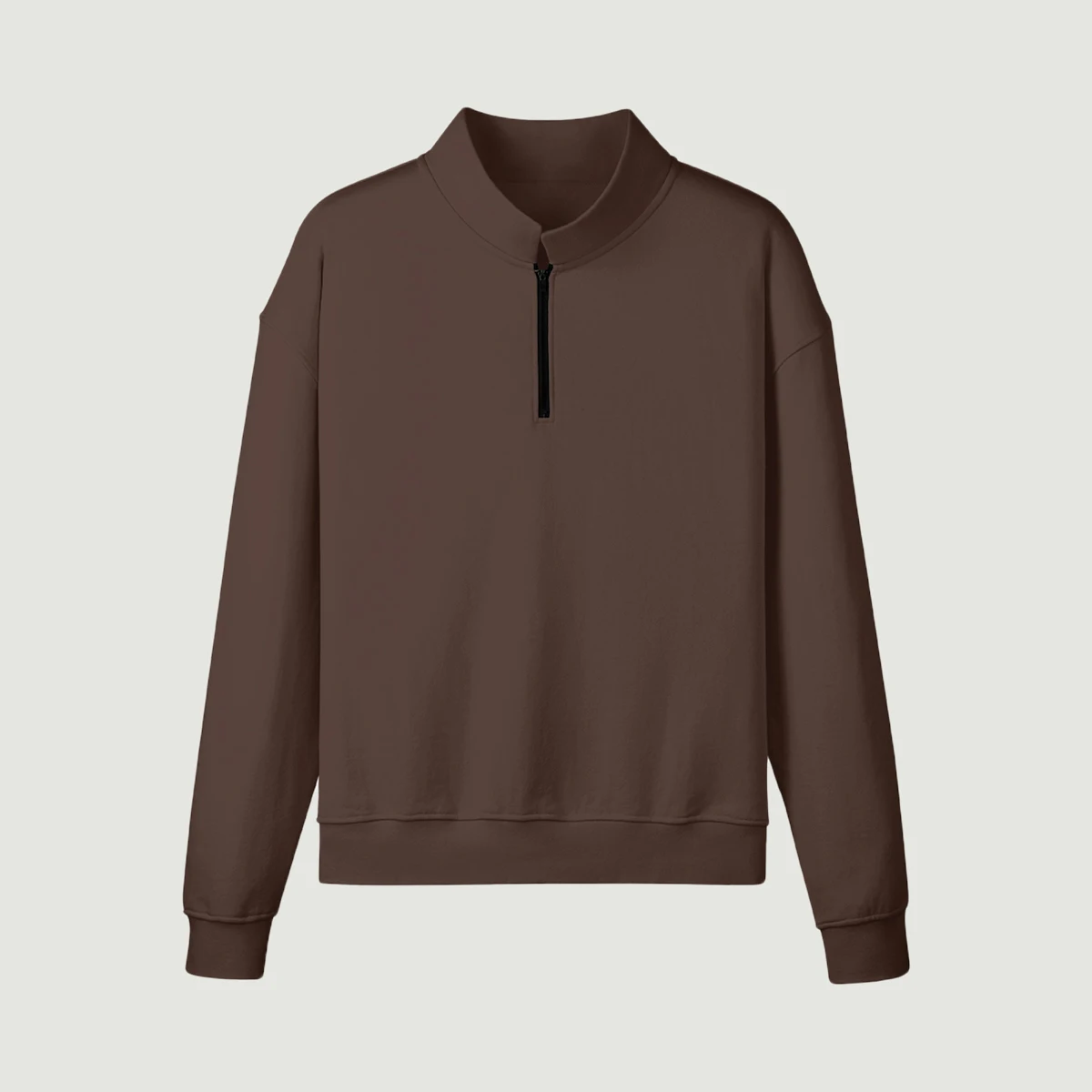 380GSM Unisex Heavyweight Regular Fit Half-Zip Brushed Fleece Sweatshirt - main image