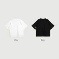 280GSM Unisex Boxy Neon Side Seam T-shirt - thumbnail image 4