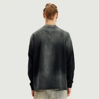 260GSM Unisex Oversized Sun Faded Long Sleeve Top - thumbnail image 2