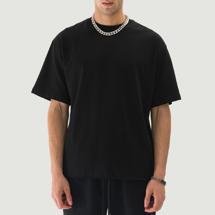 260GSM Unisex Raw Hem T-shirt