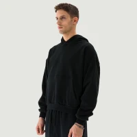 380GSM Unisex Brushed Fleece Relaxed Fit Hoodie - thumbnail image 3
