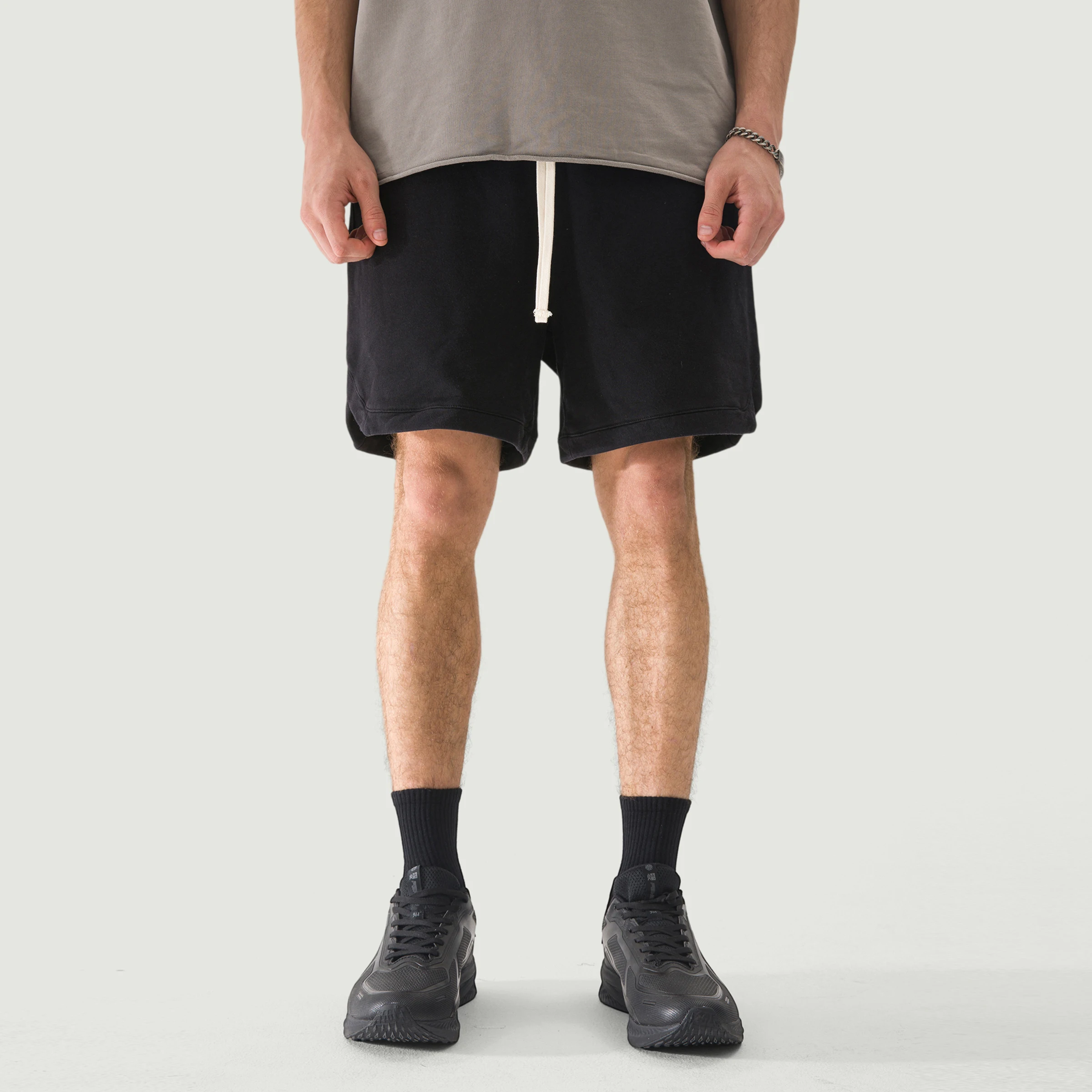 360GSM Unisex Clipped Corner Washed Sweat Shorts - main image