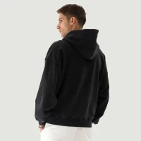 440GSM Unisex Snow Wash Full-zip Hoodie - thumbnail image 2