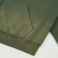 440GSM Unisex Sun Faded Distressed Full-zip Hoodie - thumbnail image 6