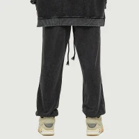 420GSM Unisex Super Heavyweight Washed Baggy Sweatpants - thumbnail image 2