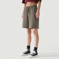 380GSM Unisex Oversized Brushed Fleece Shorts - thumbnail image 3