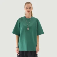 260GSM Unisex Faded Raw Hem T-shirt - thumbnail image 1