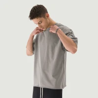 260GSM Unisex Faded Raw Hem T-shirt - thumbnail image 3