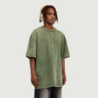 285GSM Unisex Oversized Snow Wash T-shirt - thumbnail image 3