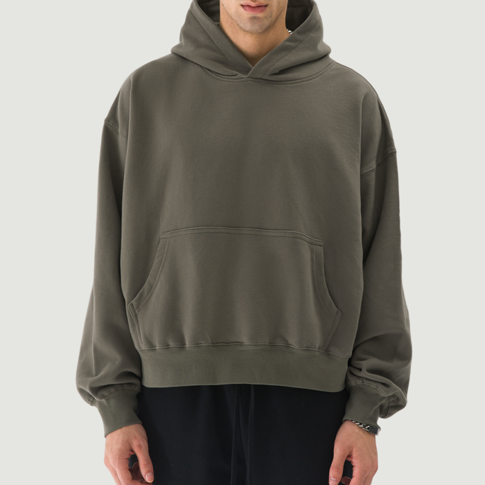 380GSM Unisex Brushed Fleece Boxy Hoodie