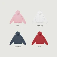 440GSM Unisex Heavyweight Full-zip Hoodie - thumbnail image 3