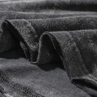 260GSM Women's Raw Hem Long Sleeve Crop Top - thumbnail image 6