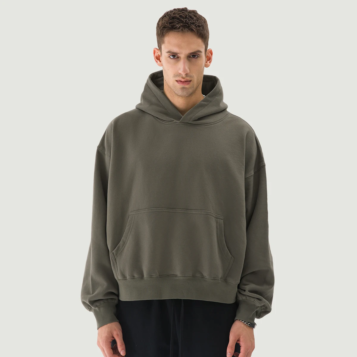 380GSM Unisex Brushed Fleece Boxy Hoodie - main image