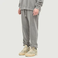 420GSM Unisex Super Heavyweight Washed Baggy Sweatpants - thumbnail image 3