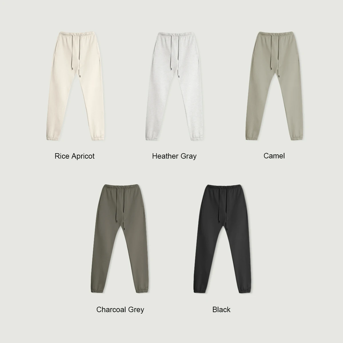 380GSM Unisex Heavyweight Fleece Lined Sweatpants - thumbnail image 3