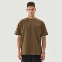 425GSM Unisex Oversized Crew Neck T-shirt - thumbnail image 1
