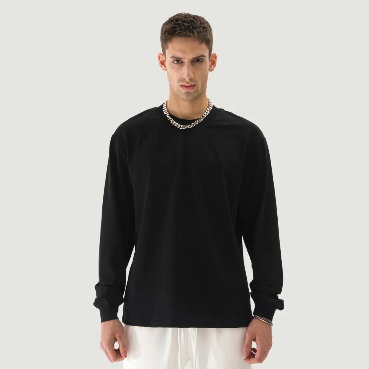 240GSM Unisex Crew Neck Loose Long Sleeve - main image
