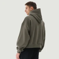 380GSM Unisex Brushed Fleece Boxy Hoodie - thumbnail image 2