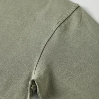 260GSM Women's Raw Hem Long Sleeve Crop Top - thumbnail image 5