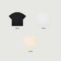 280GSM Unisex Raw Seam Paneled Boxy T-shirt - thumbnail image 3