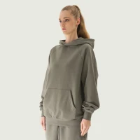 380GSM Unisex Brushed Fleece Hoodie - thumbnail image 3