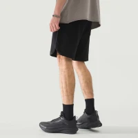 360GSM Unisex Clipped Corner Washed Sweat Shorts - thumbnail image 2