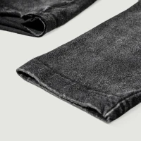 260GSM Women's Raw Hem Long Sleeve Crop Top - thumbnail image 5