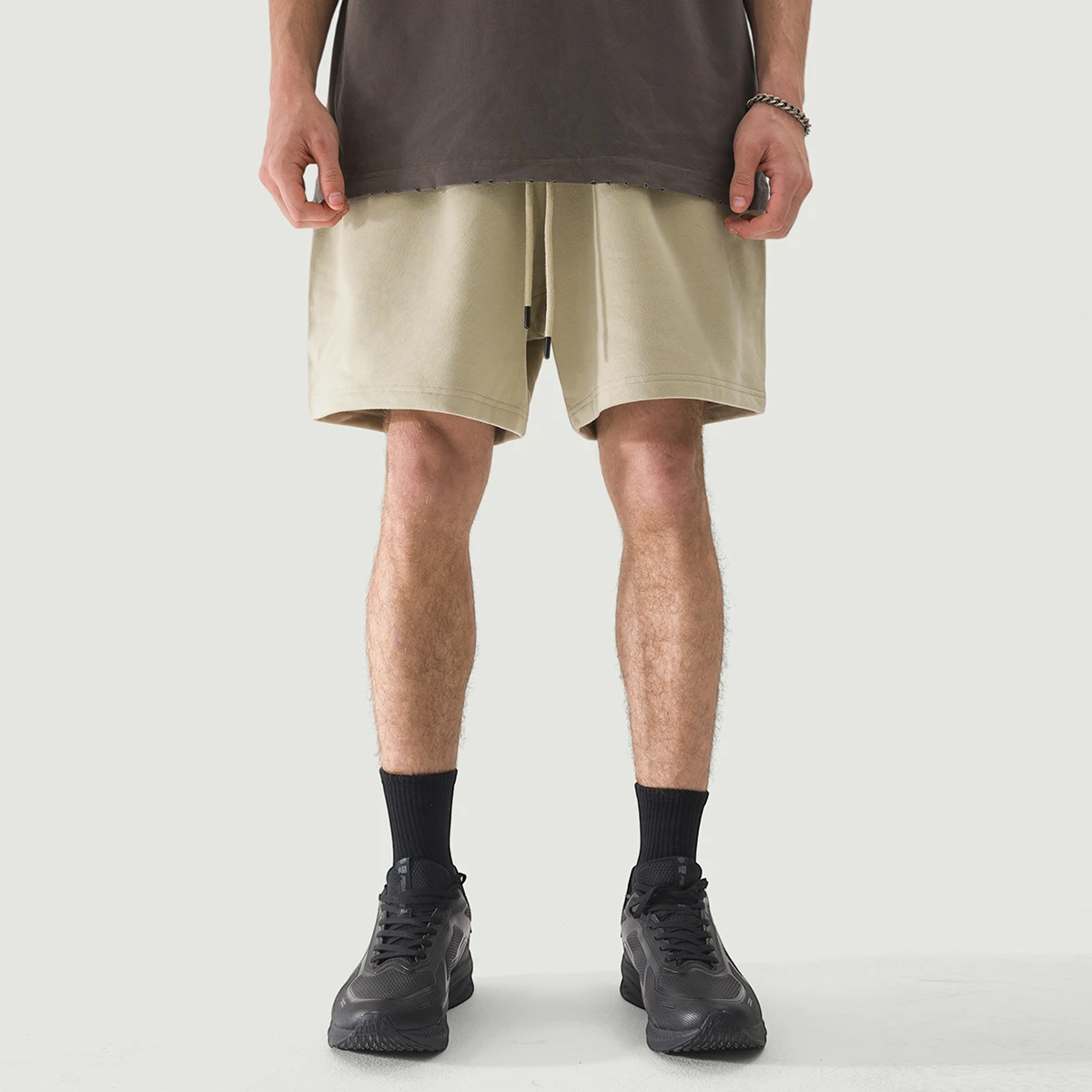 380GSM Unisex Oversized Brushed Fleece Shorts - main image