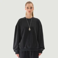440GSM Unisex Super Heavyweight Oversized Faded Sweatshirt - thumbnail image 1