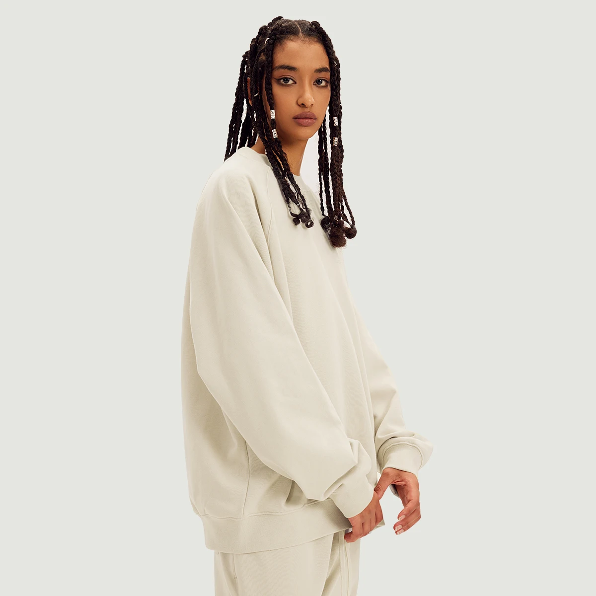 380GSM Unisex Heavyweight Fleece-lined Sweatshirt - thumbnail image 3