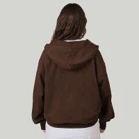 400GSM Unisex Heavyweight Tapered Full-Zip Balloon Hoodie - thumbnail image 2