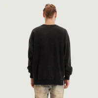 380GSM Unisex Heavyweight Oversized Side Slit Faded Sweatshirt - thumbnail image 2