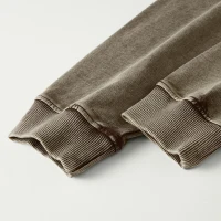 260GSM Unisex Raw Hem Faded Long Sleeve T-shirt - thumbnail image 6