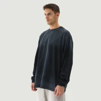 260GSM Unisex Oversized Sun Faded Long Sleeve Top - thumbnail image 3