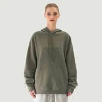 380GSM Unisex Brushed Fleece Drawstring Hoodie - thumbnail image 1
