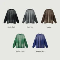 260GSM Unisex Oversized Sun Faded Long Sleeve Top - thumbnail image 4