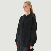 380GSM Unisex Washed Drawstring Hoodie - thumbnail image 3